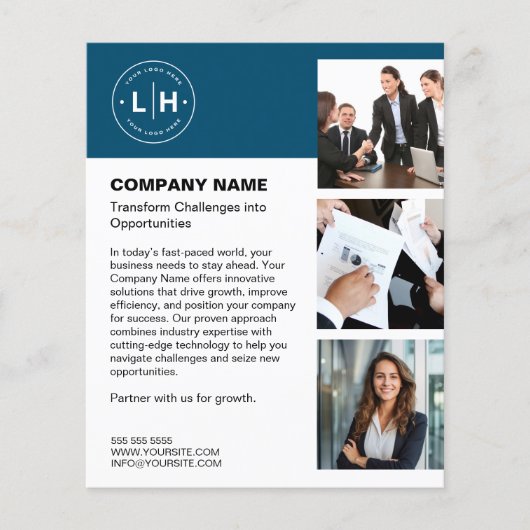 Modern gepersonaliseerd bedrijf flyer (Voorkant)