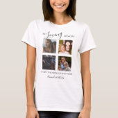 Modern | Gepersonaliseerd | Besties | 4 Foto Memor T-shirt (Voorkant)