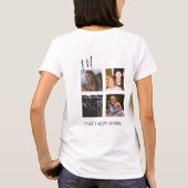 Modern | Gepersonaliseerd | Besties | 4 Foto Memor T-shirt (Achterkant)