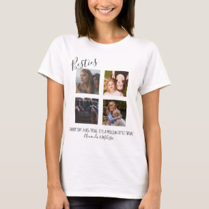 Modern   Gepersonaliseerd   Besties   4 Foto T-shirt