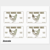  Modern Gepersonaliseerd Boerderij Naam Brown Rechthoekige Sticker (Vel)