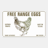  Modern Gepersonaliseerd Boerderij Naam Brown Rechthoekige Sticker (Voorkant)