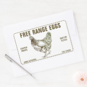  Modern Gepersonaliseerd Boerderij Naam Brown Rechthoekige Sticker (Envelop)