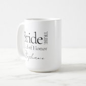 Modern Gepersonaliseerd Bride Tribe Bridal Party G Koffiemok (Voorkant links)