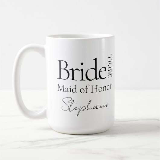 Modern Gepersonaliseerd Bride Tribe Bridal Party G Koffiemok (Links)