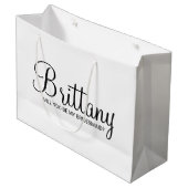 Modern gepersonaliseerd Bridesmaid-voorstel voor W Large Cadeautasje (Voorkant Gekanteld)