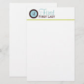 Modern gepersonaliseerd Briefpapier (Voorkant / Achterkant)