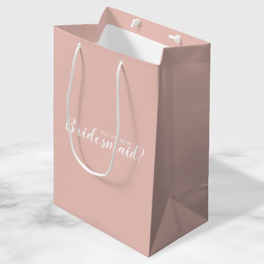 Modern gepersonaliseerd bruidsmeisje voorstel medium cadeauzakje