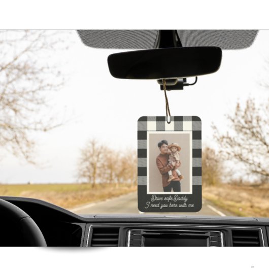 Modern gepersonaliseerd cadeau voor papa foto text luchtverfrisser