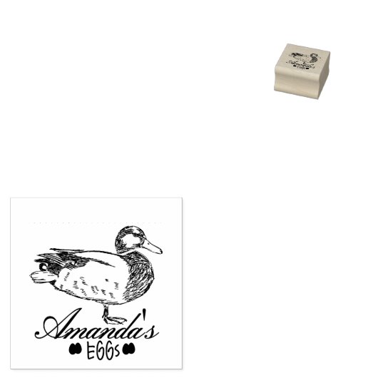 Modern Gepersonaliseerd  Eend Ei Dealer Eend Rubberstempel (Gestempeld)