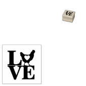 Modern Gepersonaliseerd Egg Love Black Text Egg Rubberstempel (Gestempeld)