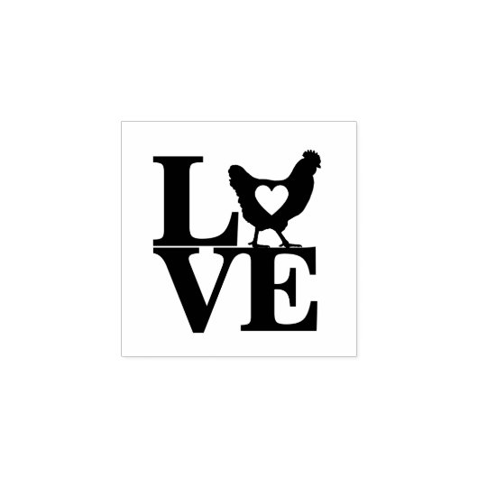 Modern Gepersonaliseerd Egg Love Black Text Egg Rubberstempel (Afrduk)