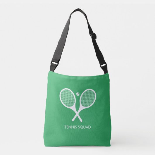 Modern gepersonaliseerd elegant tennis groen crossbody tas (Voorkant)