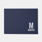 Modern gepersonaliseerd familiemonogram en naam deurmat (Voorkant)