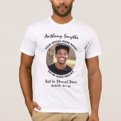 Modern Gepersonaliseerd foto Memorial T-shirt (Voorkant)