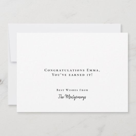 Modern gepersonaliseerd fotocollage Afstuderen Kaart (Achterkant)