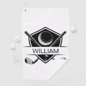 Modern gepersonaliseerd golfcadeau voor papa, groo golfhanddoek (Insitu)