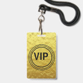 Modern gepersonaliseerd goud VIP All Access Concer Badge (Voorkant met koord)
