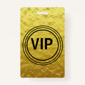 Modern gepersonaliseerd goud VIP All Access Concer Badge (Voorkant)