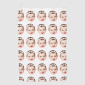 Modern gepersonaliseerd grappig papa cadeau beste golfhanddoek (Voorkant)