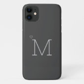 Modern gepersonaliseerd grijs Case-Mate iPhone case (Achterkant)
