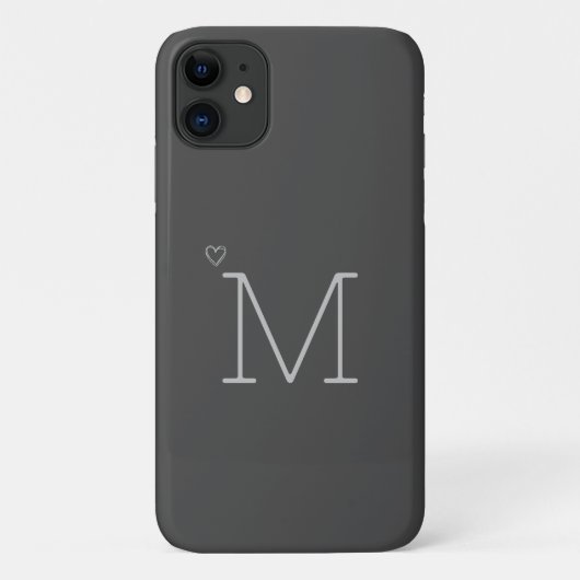 Modern gepersonaliseerd grijs Case-Mate iPhone case (Achterkant)