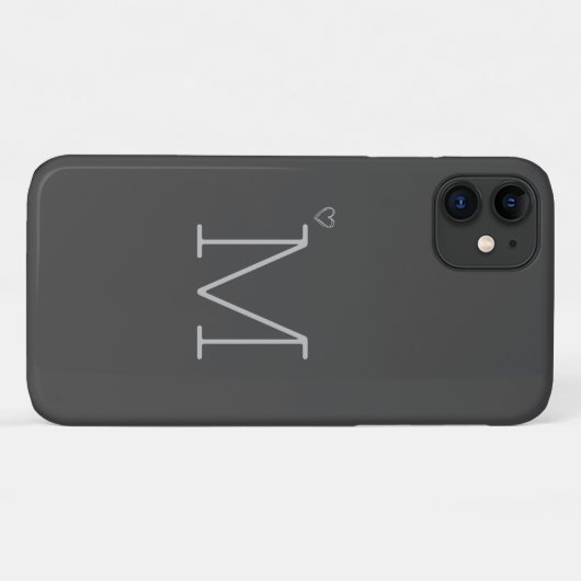 Modern gepersonaliseerd grijs Case-Mate iPhone case (Achterkant (horizontaal))