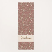 Modern gepersonaliseerd handgetekende bloemmotief yogamat (Voorkant)