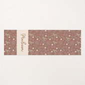 Modern gepersonaliseerd handgetekende bloemmotief yogamat (Voorkant (horizontaal))