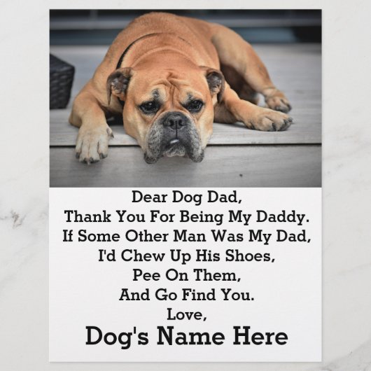 Modern Gepersonaliseerd Honden vader Vaderdag foto Flyer (Voorkant)