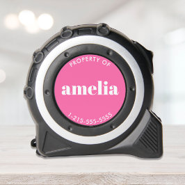 Modern gepersonaliseerd Hot Pink Rolmaat