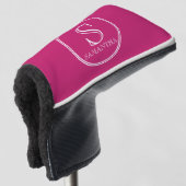 Modern gepersonaliseerd Initiaal en naam Golfheadcover (3/4 voorkant)