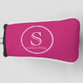 Modern gepersonaliseerd Initiaal en naam Golfheadcover (Voorkant)