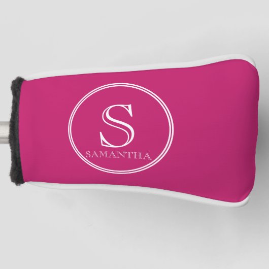 Modern gepersonaliseerd Initiaal en naam Golfheadcover (Voorkant)