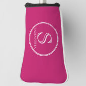 Modern gepersonaliseerd Initiaal en naam Golfheadcover (Draai 90)
