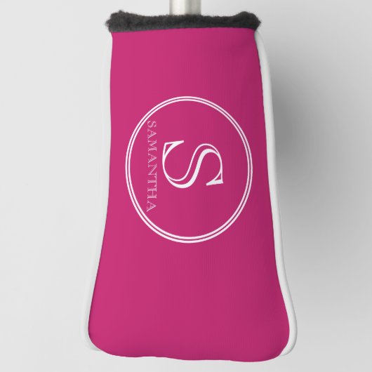 Modern gepersonaliseerd Initiaal en naam Golfheadcover (Draai 90)