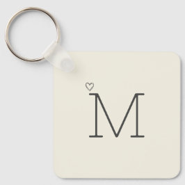Modern gepersonaliseerd Initiaal Sleutelhanger