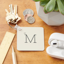 Modern gepersonaliseerd Initiaal Sleutelhanger