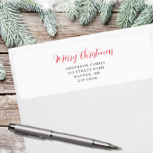 Modern gepersonaliseerd kerst retour adres etiket