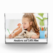 Modern gepersonaliseerd kind en hond fotoblokken (Voorkant)