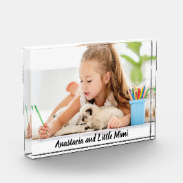 Modern gepersonaliseerd kind en hond fotoblokken