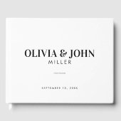 Modern gepersonaliseerd met naam bruiloft receptie gastenboek (Voorkant)