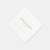 Modern gepersonaliseerd met naam bruiloft receptie servet (Hoek)