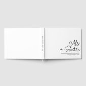 Modern gepersonaliseerd met naam kalligrafie bruil gastenboek (Volledig)