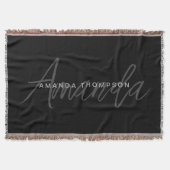 Modern gepersonaliseerd met naam Monogram Deken (Voorkant)