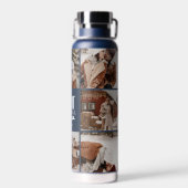 Modern gepersonaliseerd monogram en fotocollage ma waterfles (Achterkant)