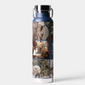 Modern gepersonaliseerd monogram en fotocollage ma waterfles (Voorkant)