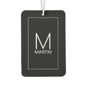 Modern gepersonaliseerd monogram en naam Air Fresh Luchtverfrisser (Achterkant)