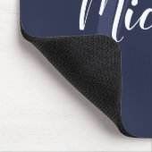 Modern gepersonaliseerd monogram en naam Navy Blue Muismat (Hoek)