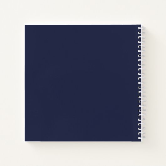 Modern gepersonaliseerd monogram en naam Navy Blue Notitieboek (Achterkant)